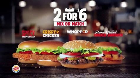 burger king specials 2 for $6